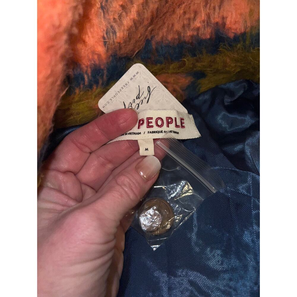 Free People Dalton Woolen Coat Size Medium MSRP $298 NWT (B120140) - Picture 13 of 14